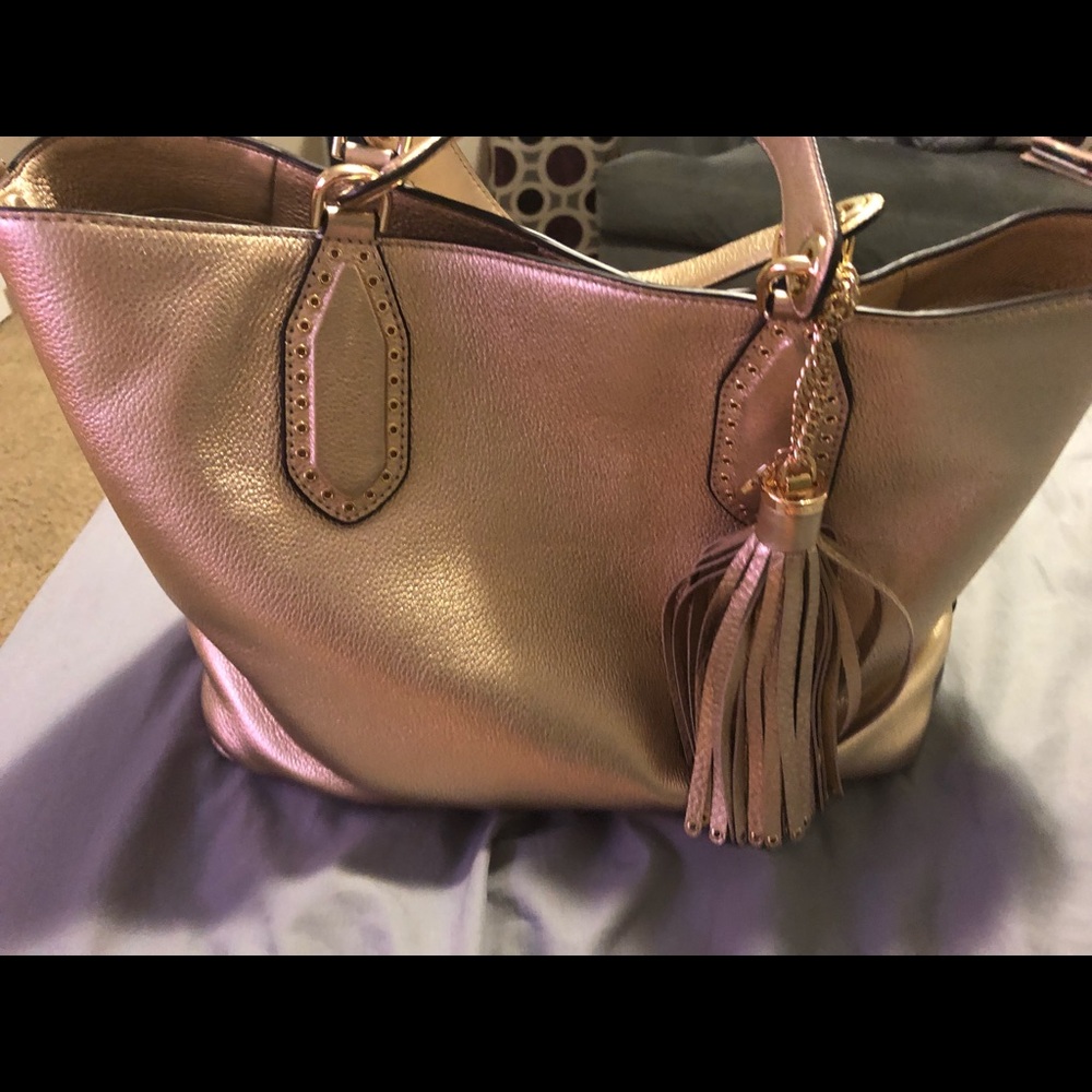 Michael Kors Brooklyn Gold leather